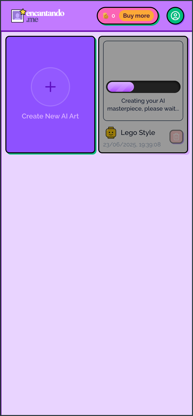 Botón Create Art
